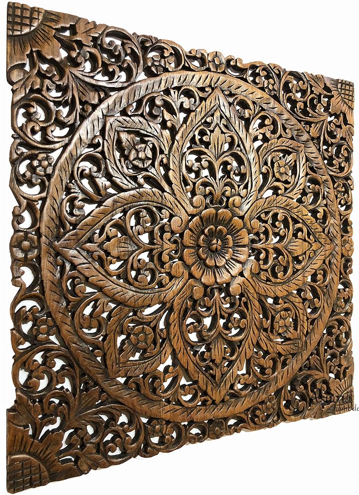 洒落てる仏陀　アバンギャルド作家のアート33x46x1.2cm Amazon.com: Floral Wood Carved Wall Art Panel. Decorative